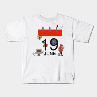 19 June Day! Kids T-Shirt